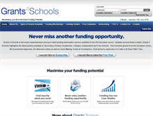 Tablet Screenshot of grants4schools.info